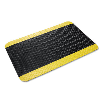 Crown Industrial Deck Plate Anti-fatigue Mat, Vinyl, 36 X 60, Black-yellow Border freeshipping - TVN Wholesale